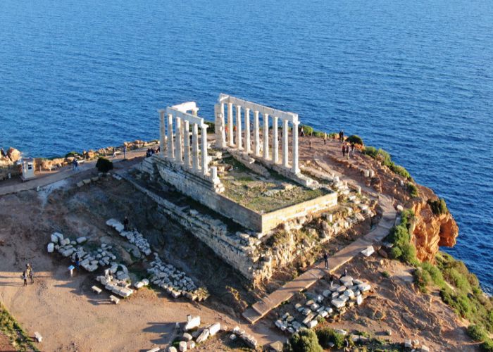 Cape souni coast Aerial motion shutterstock