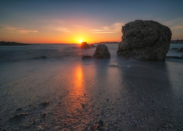 Lagonisi beach sunset