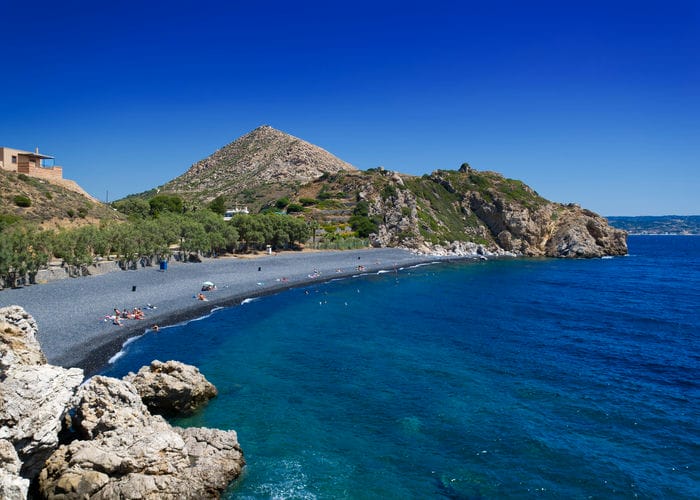 black stone beach chios