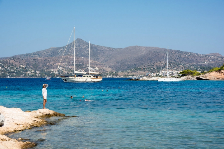 View of Aegina from Moni islet - credits: exploringgreece.com