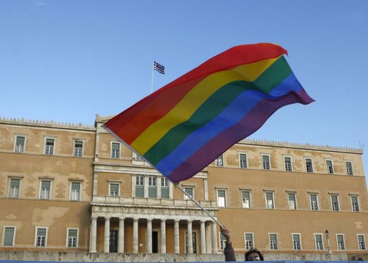 LGBT+ flag in Athens - credits: hrw.org