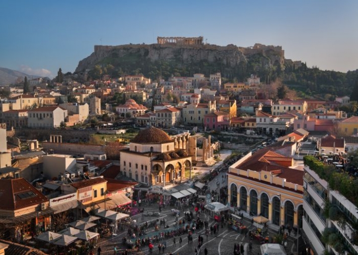 Aerial view of Monastiraki Square and the Acropolis - credits: Anastasios71/Shutterstock.com